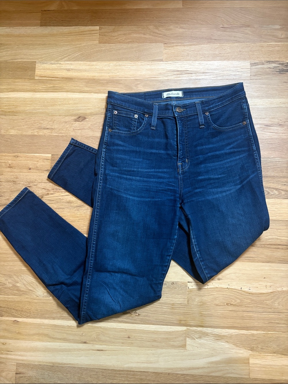 Madewell High Riser Dark Indigo Skinny Skinny Jeans 29TL